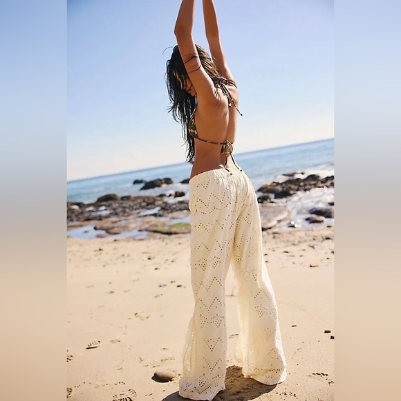 Free People Emma Embroidered Pants NWOT - Picture 2 of 8